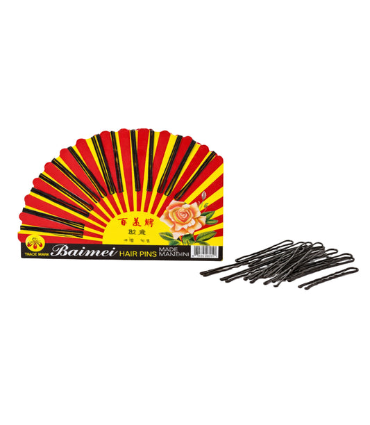 Agrafe de par negre "Size-M" (12 buc/set) engross