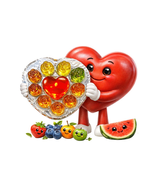 Jeleu Inima Cu Aroma De Fructe 35gr (30 Buc/Cutie) En-gross