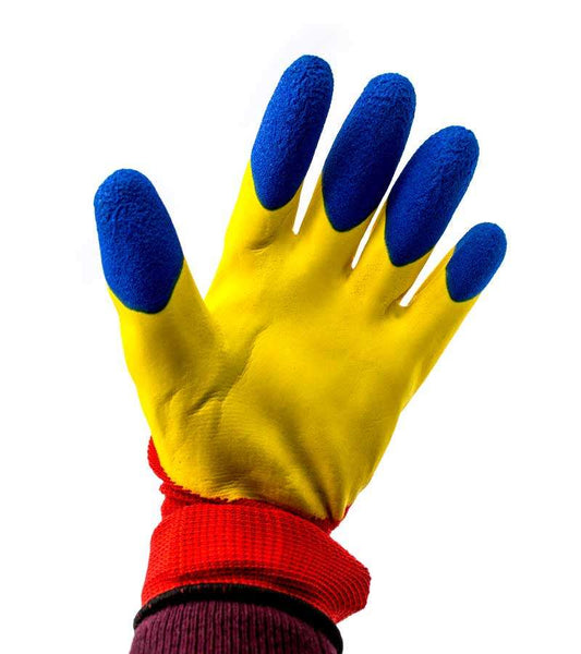 Manusi de lucru tricolor Romania "cauciucate" (12 buc/set) engross
