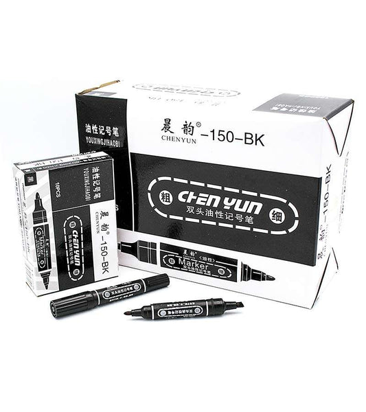 Marker cu 2 capete negru (10 buc/cutie) engross