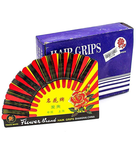 Agrafe de par negre "Size-M" (12 buc/set) engross