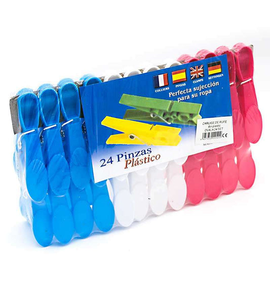 Carlige de rufe din plastic Ovale (24 buc/set)