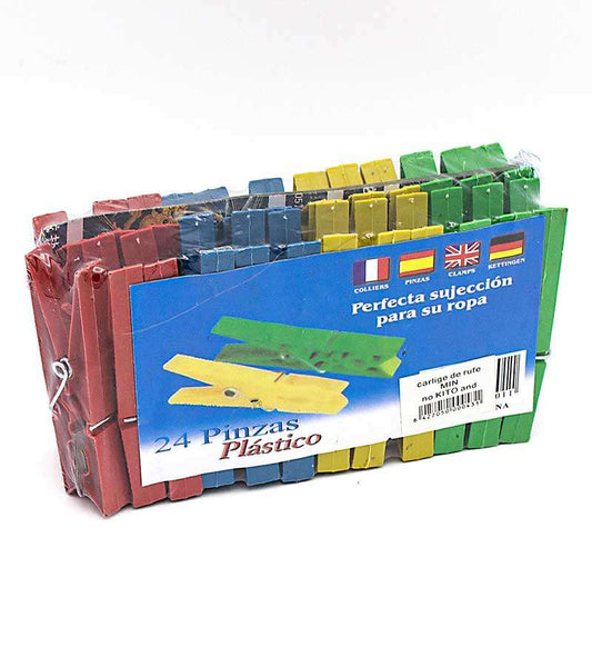 Carlige plastic color "7.3 X 1 cm" (24 buc/set) engross