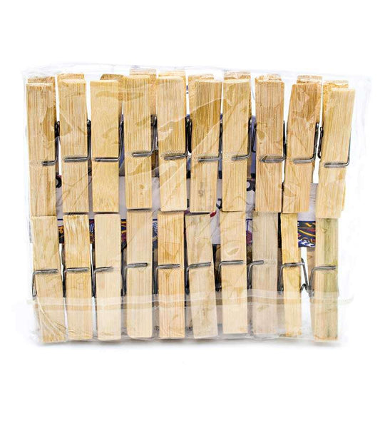 Carlige de rufe din lemn "bambus" "7.1 X 1.3cm" (20 buc/set)