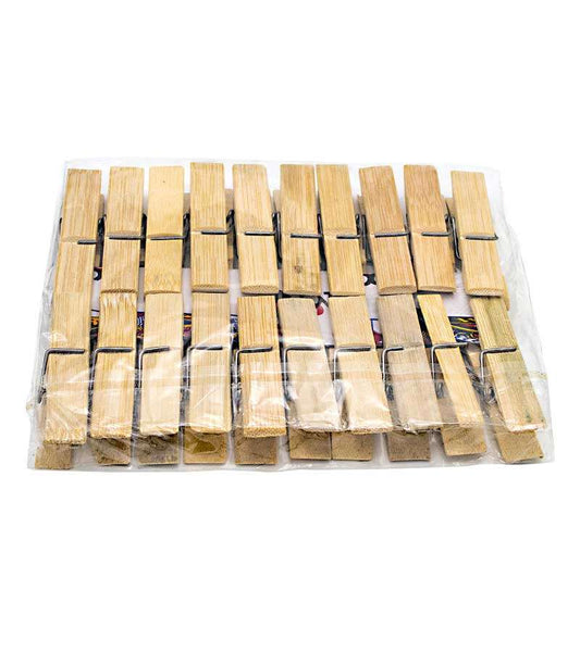 Carlige de rufe din lemn "bambus" "7.1 X 1.3cm" (20 buc/set)