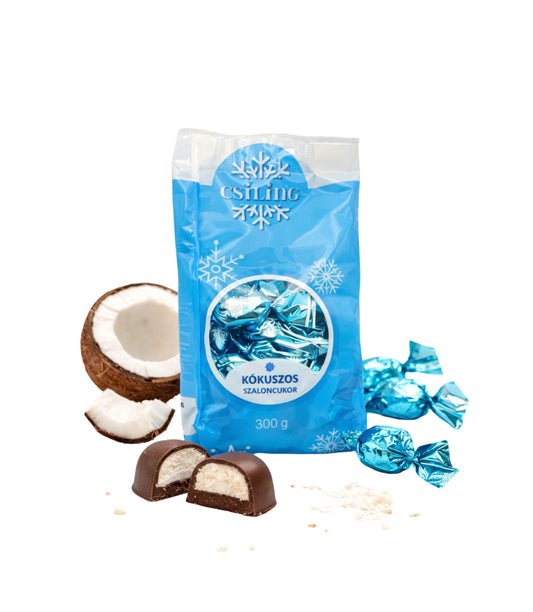 Bomboane De Pom Csillng Kókuszos Szaloncukor 300g – Aroma De Cocos ( 14 Buc/Bax) En-gross