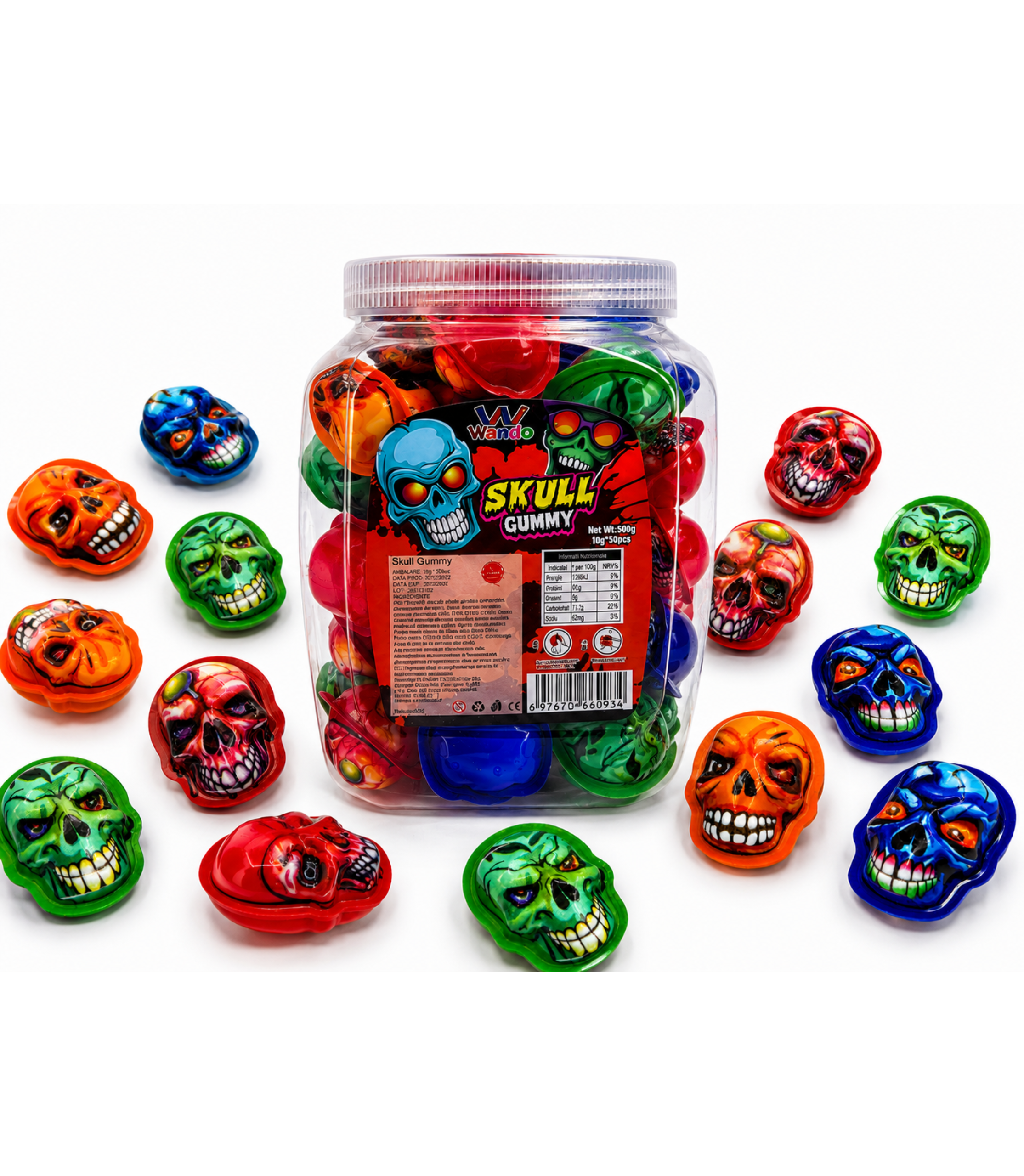 Jeleu Gummy Candy Skull 10Gr