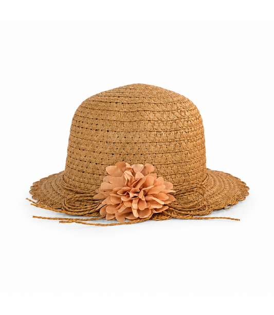 Palarie Din Paie Cu Floare En-Gross