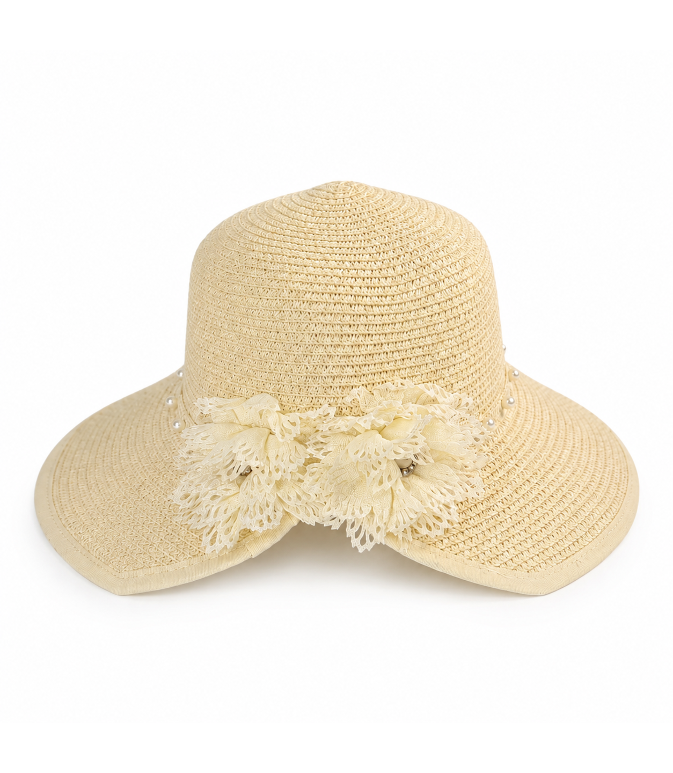 Palarie Din Paie Cu Floare Decorativa