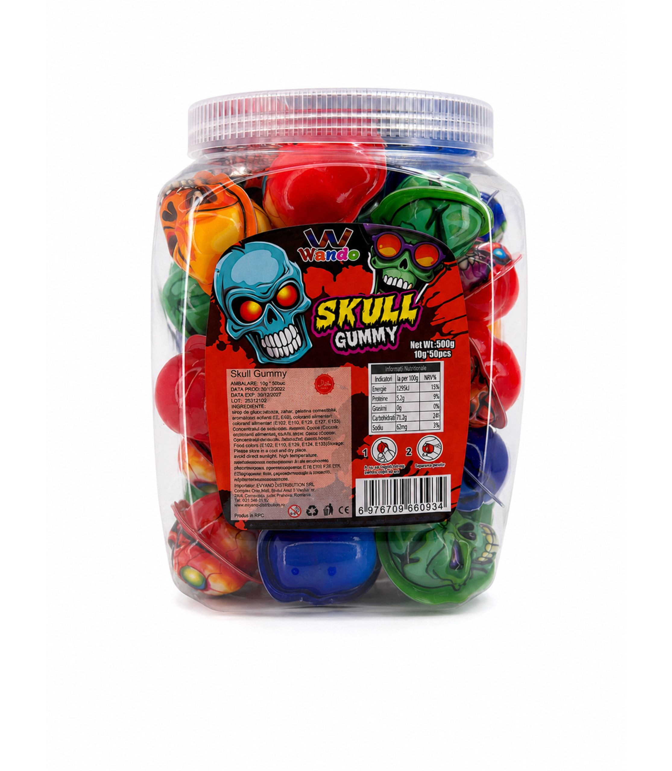 Jeleu Gummy Candy Skull 10Gr