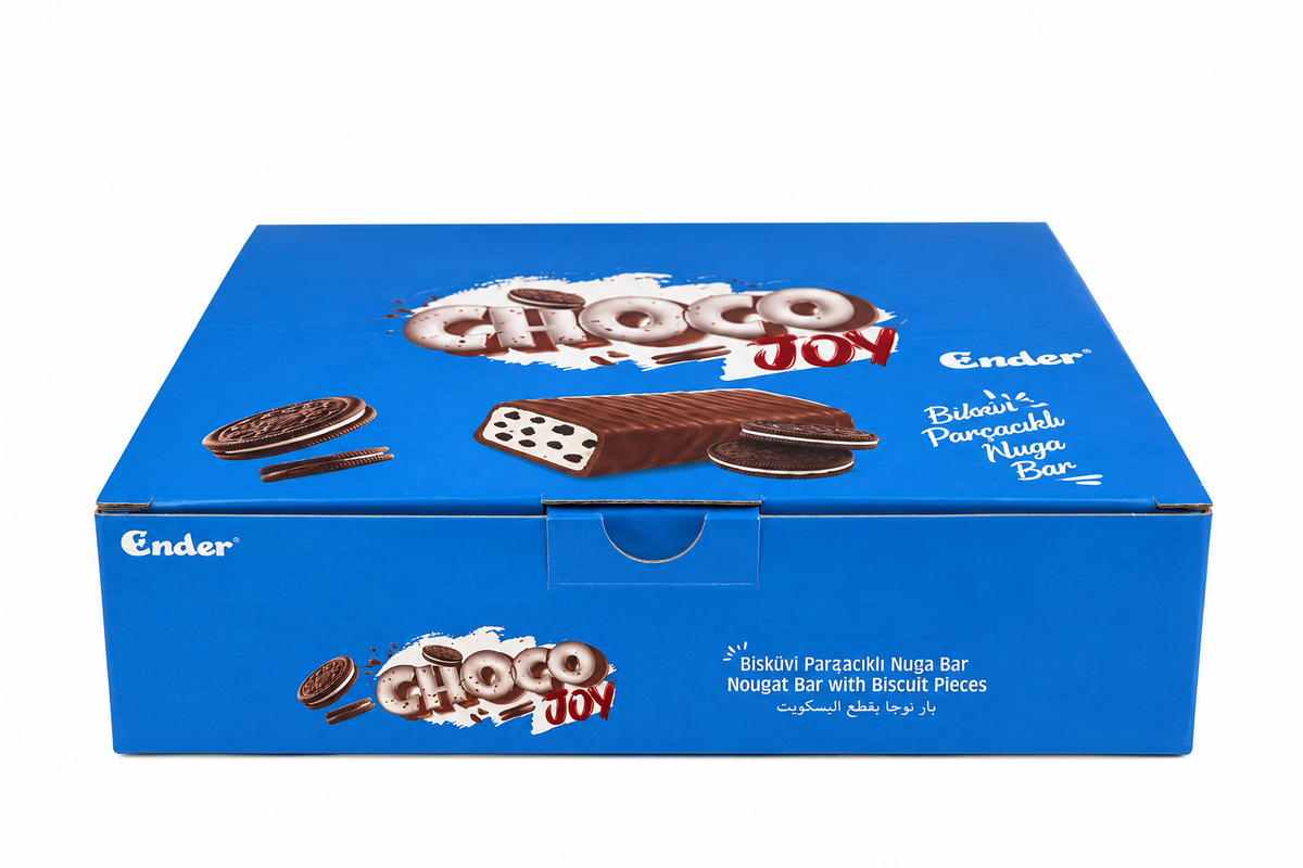 Baton Ender Choco Joy cu Bucăți de Biscuiți (24 buc/cutie)