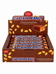 Baton Captain Peanut XXL cu Arahide, Caramel și Nuga 45g (24 buc/cutie)