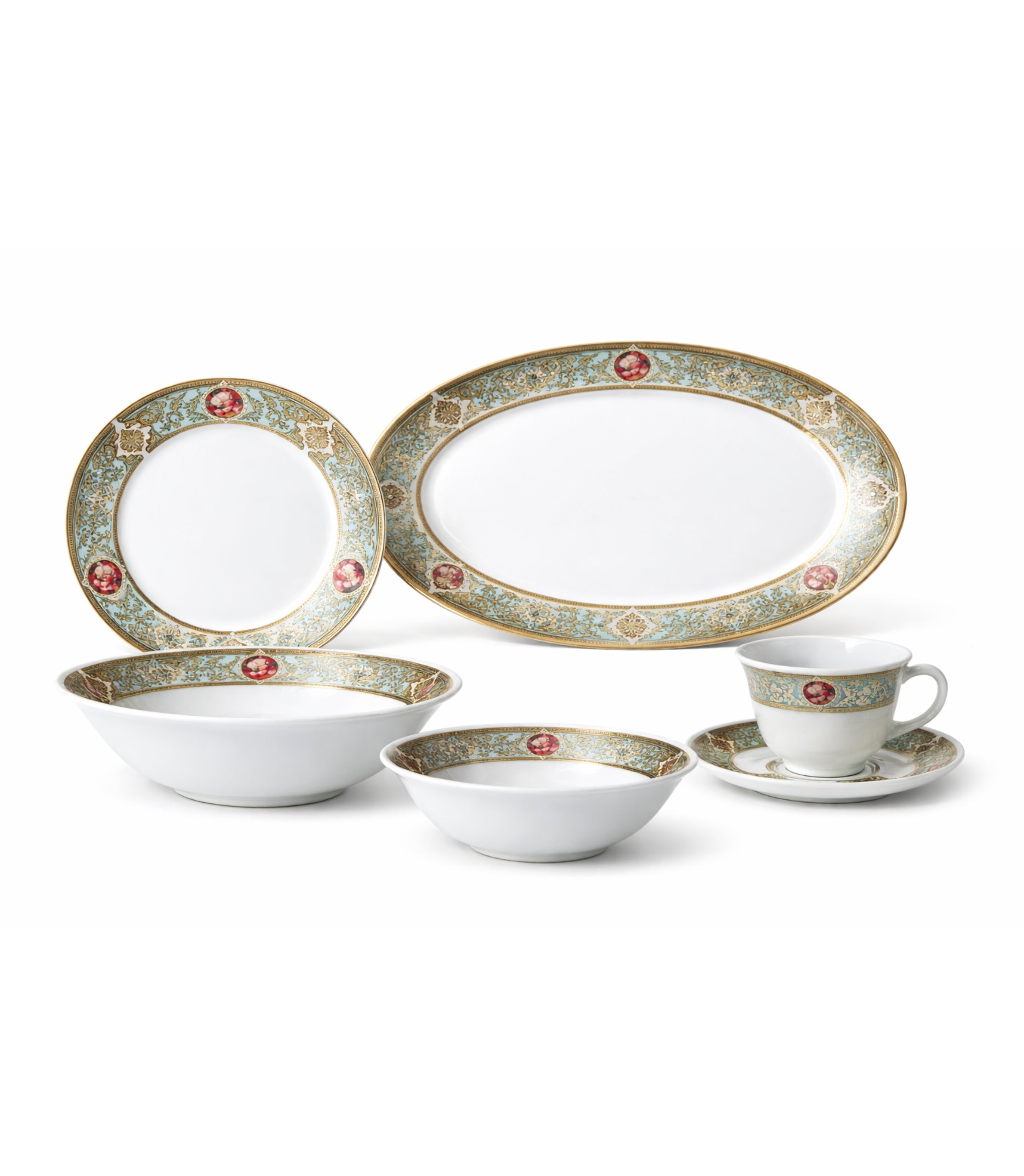 Set De Cină Porțelan Auriu 38 Piese
