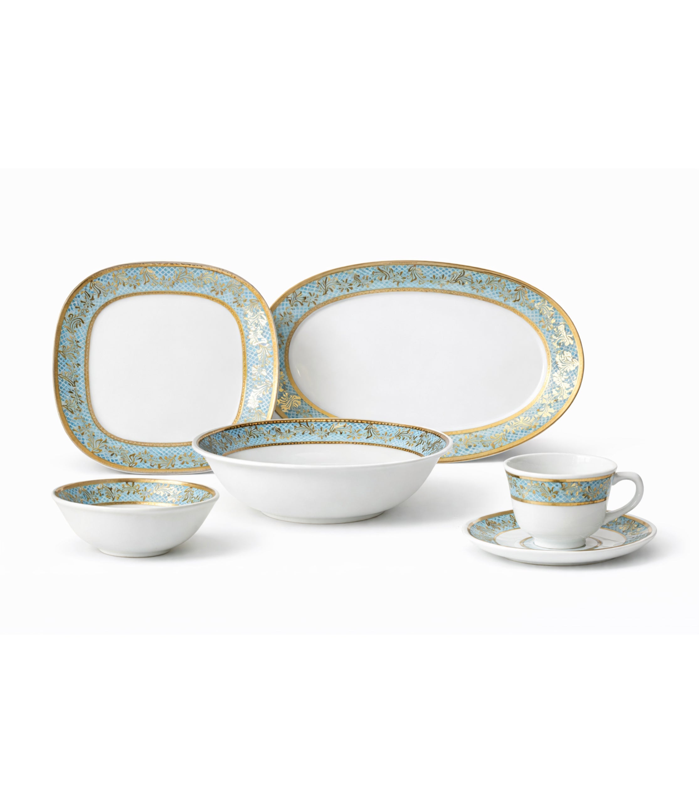 Set De Cină Porțelan Auriu 38 Piese