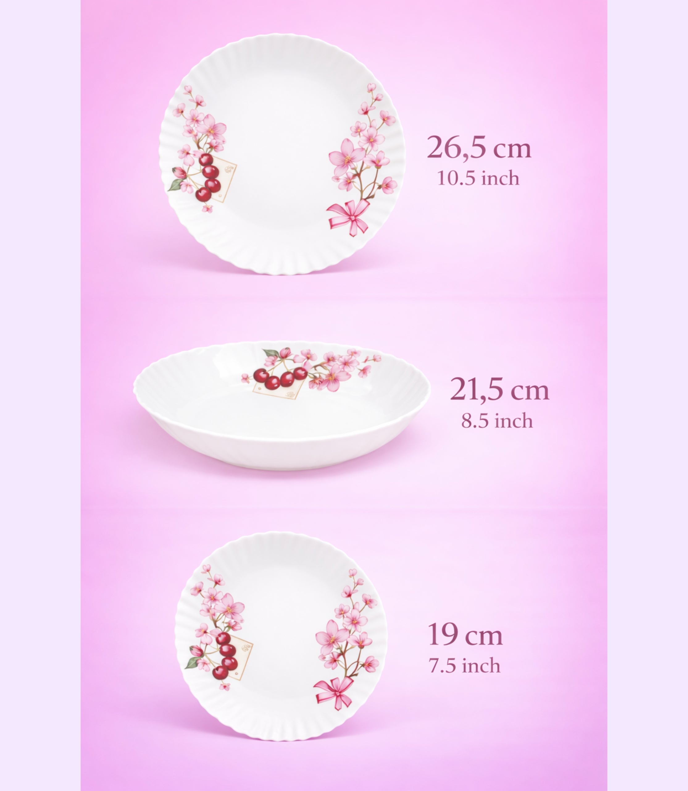 Set De Cină 18 Piese Porțelan Cu Model Floral