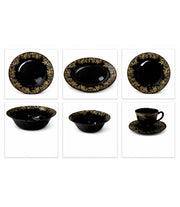 Set De Cină Negru Lux 32 Piese
