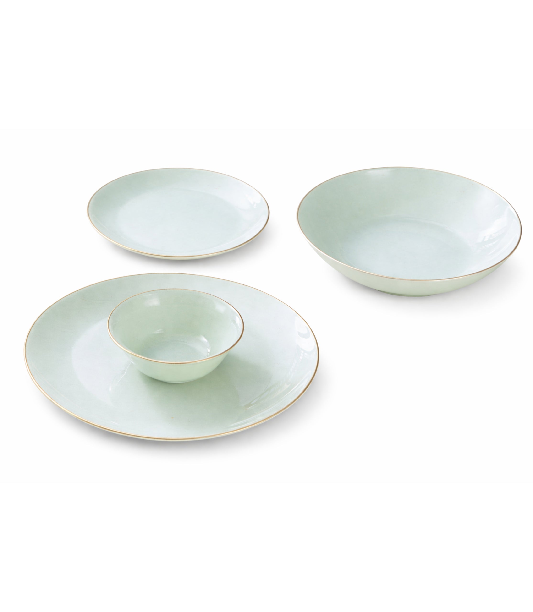 Set De Cină Ceramică Verde Mentă 24 Piese