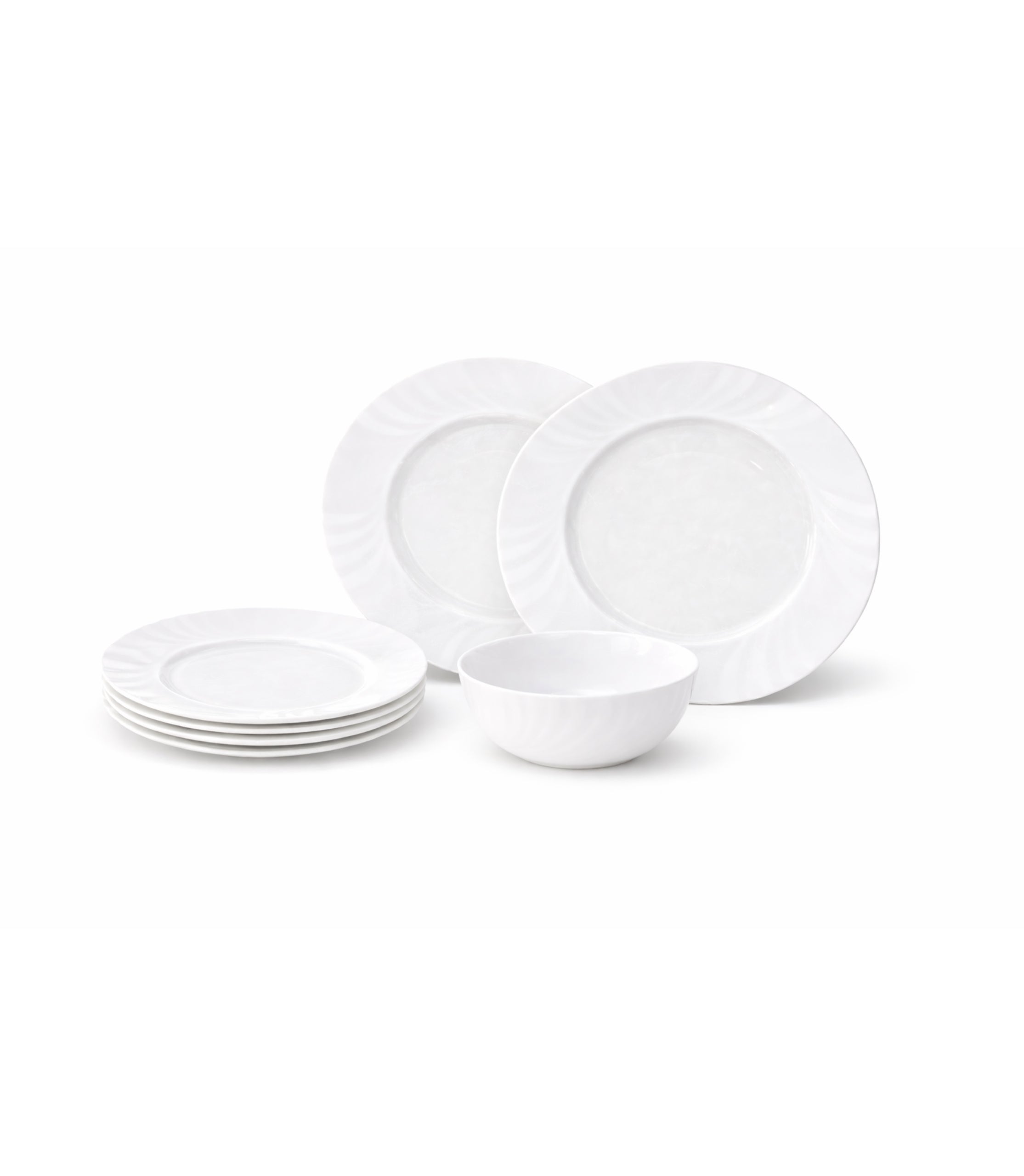 Set De Cină Din Porțelan Alb 24 Piese