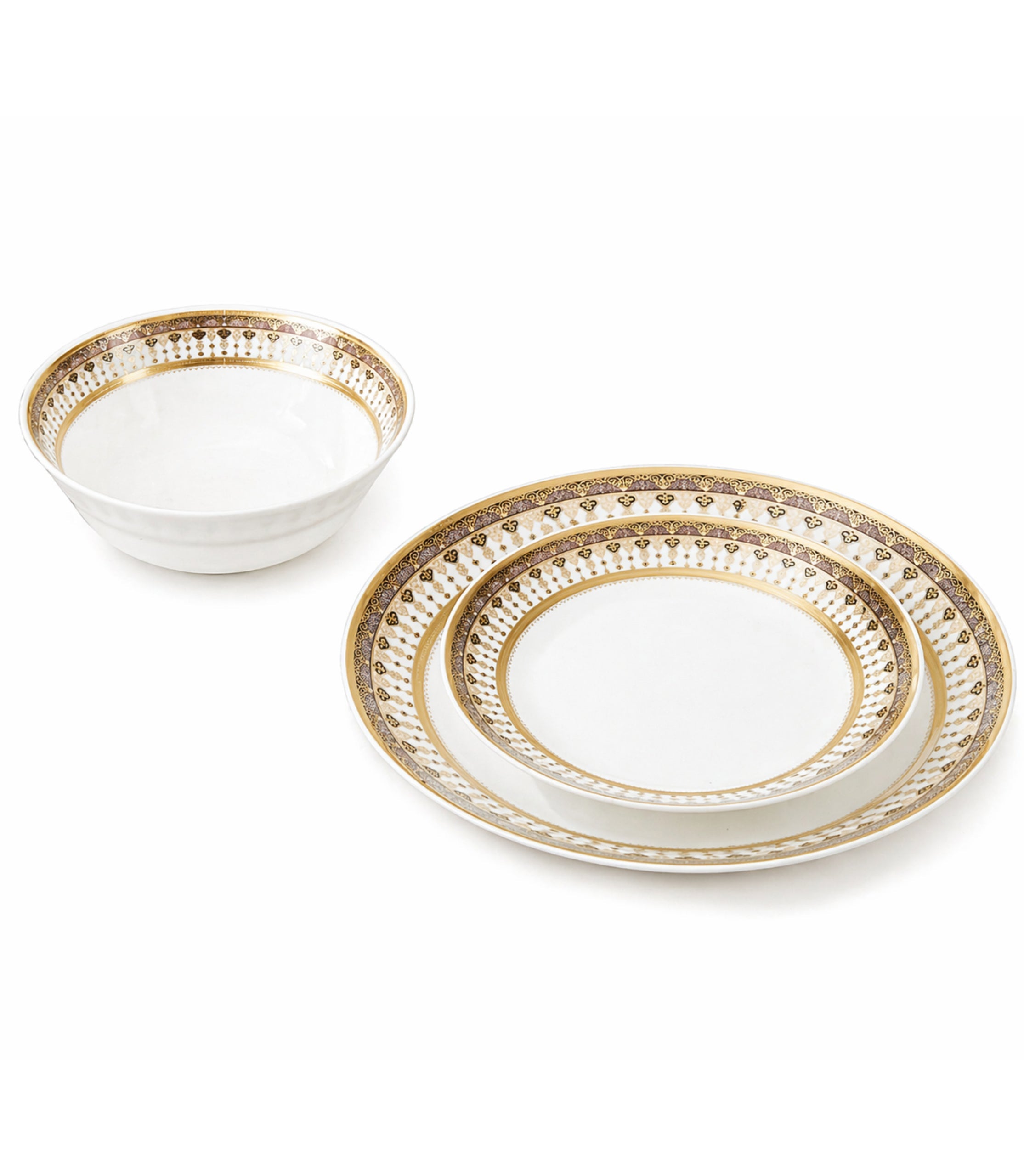 Set De Cină Porțelan Auriu 24 Piese