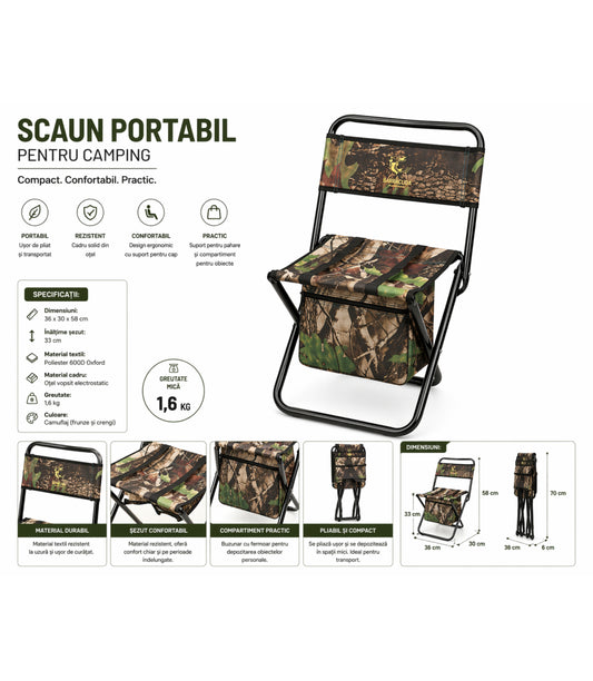 Scaun Portabil Pentru Camping (SC-3) En-gross
