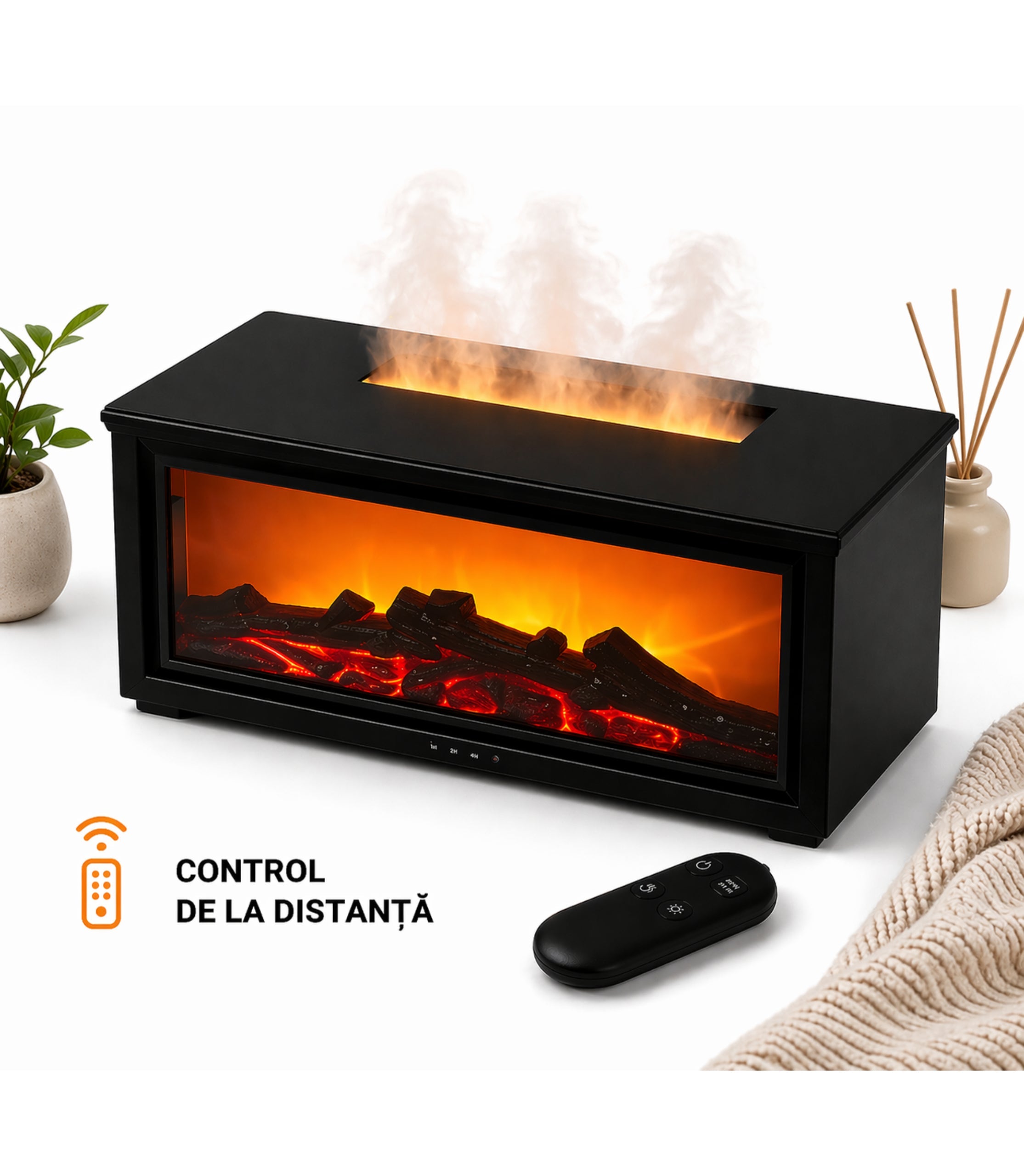 Șemineu Electric Decorativ Cu Telecomandă