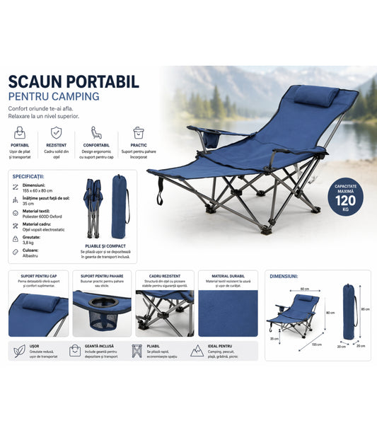 Scaun Portabil Pentru Camping (SC-1) En-gross