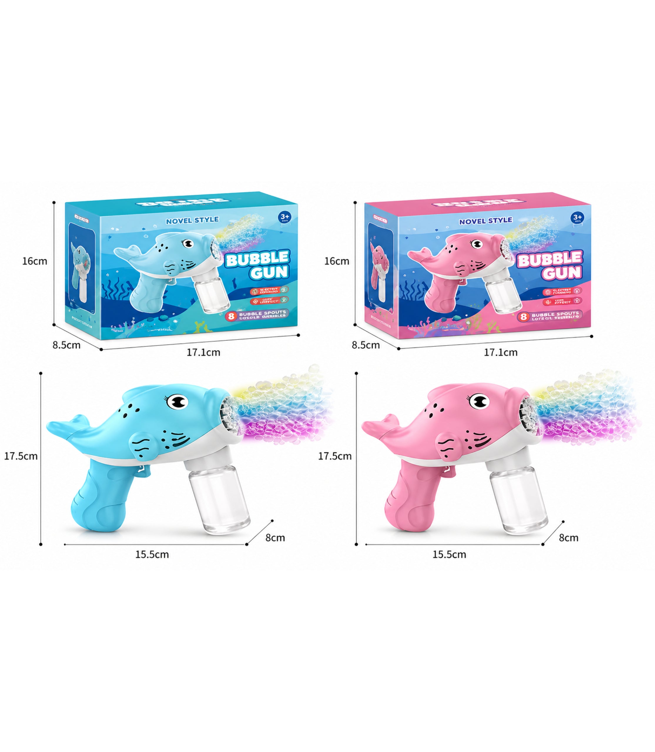 Pistol De Apa Din Plastic (E-Bubble Gun 3)