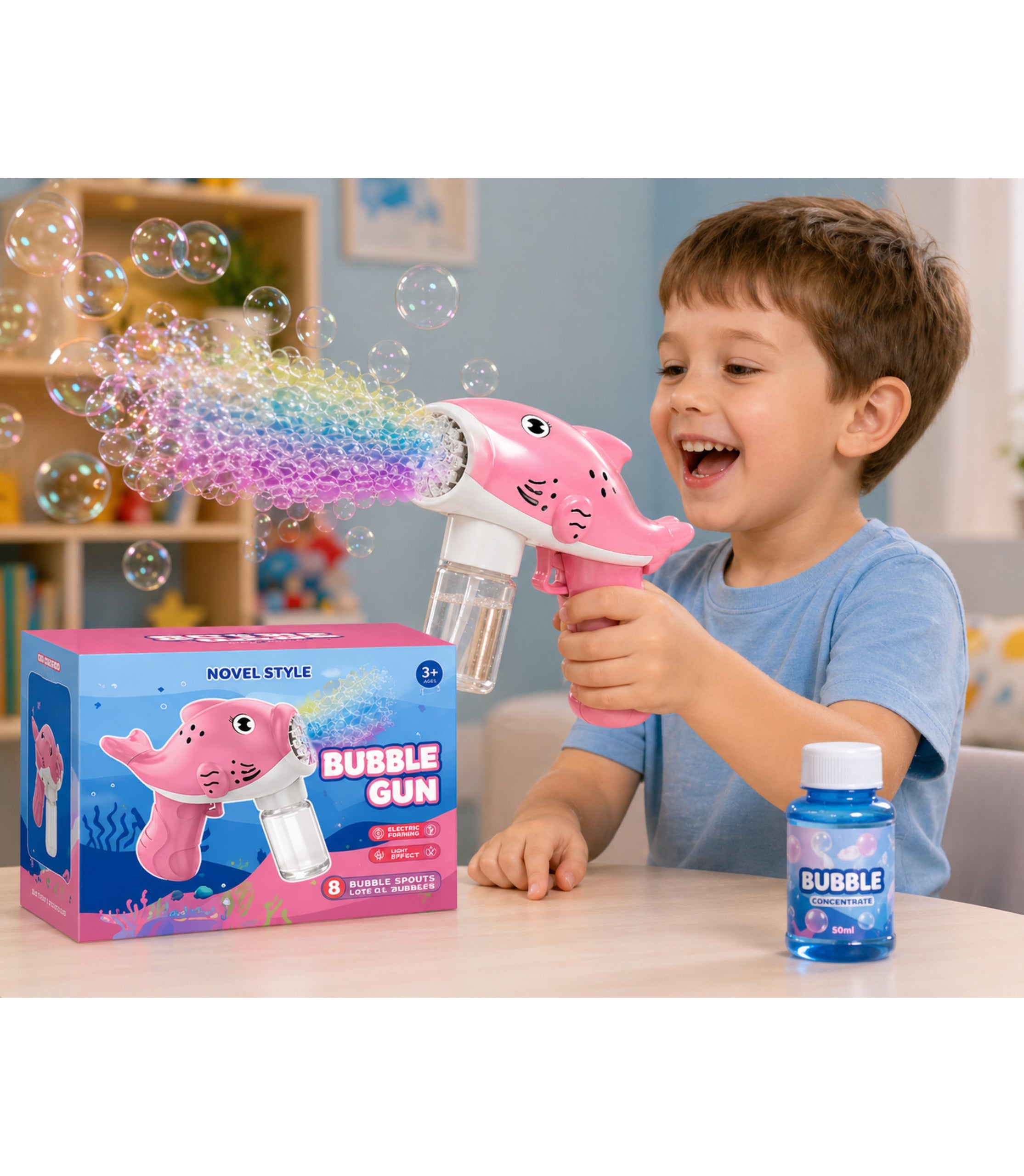 Pistol De Apa Din Plastic (E-Bubble Gun 3)