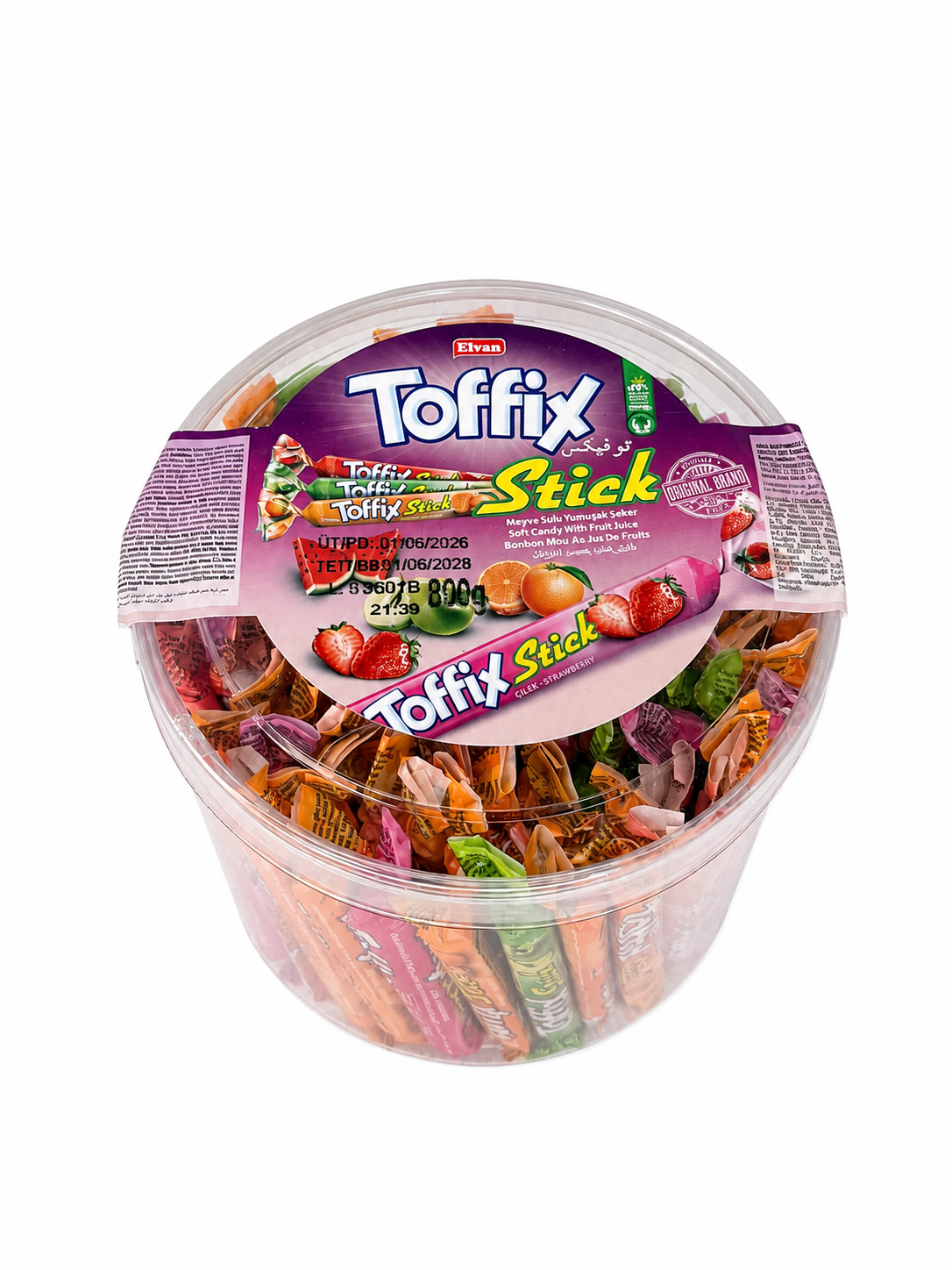 Caramele Toffix Stick Bol 800gr (8 Cutii/Bax)