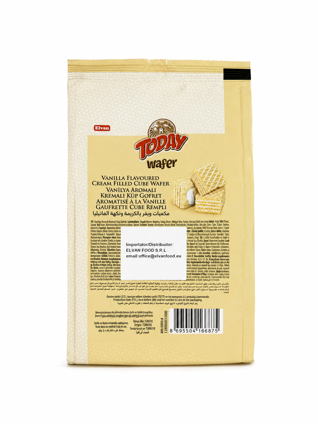 Napolitane Today Cube Wafers Vanilla 200GR (12Pungi/Bax)