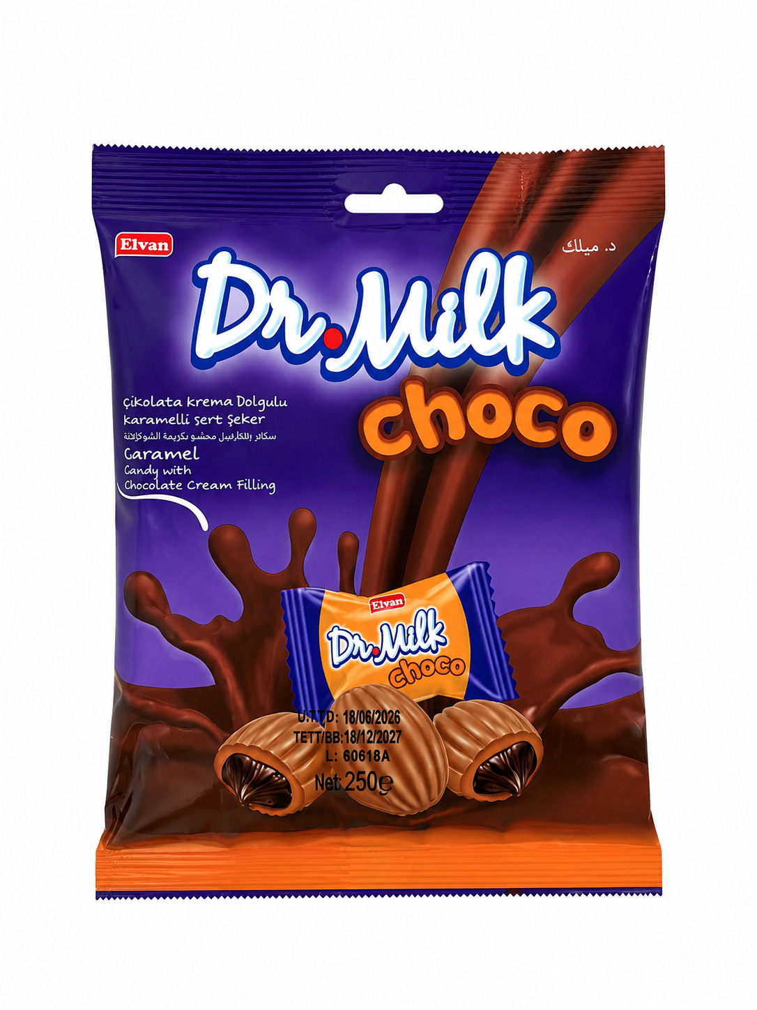 Drajeuri Dr. Milk Choco 250gr (22 Pungi/ Bax)
