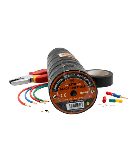 Banda izolatoare 7 Yard Neagra (10 Buc/Set) En-gross