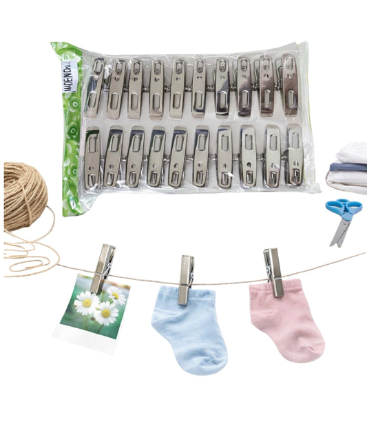 Carlige Pentru Rufe Din Inox (20 buc/set)