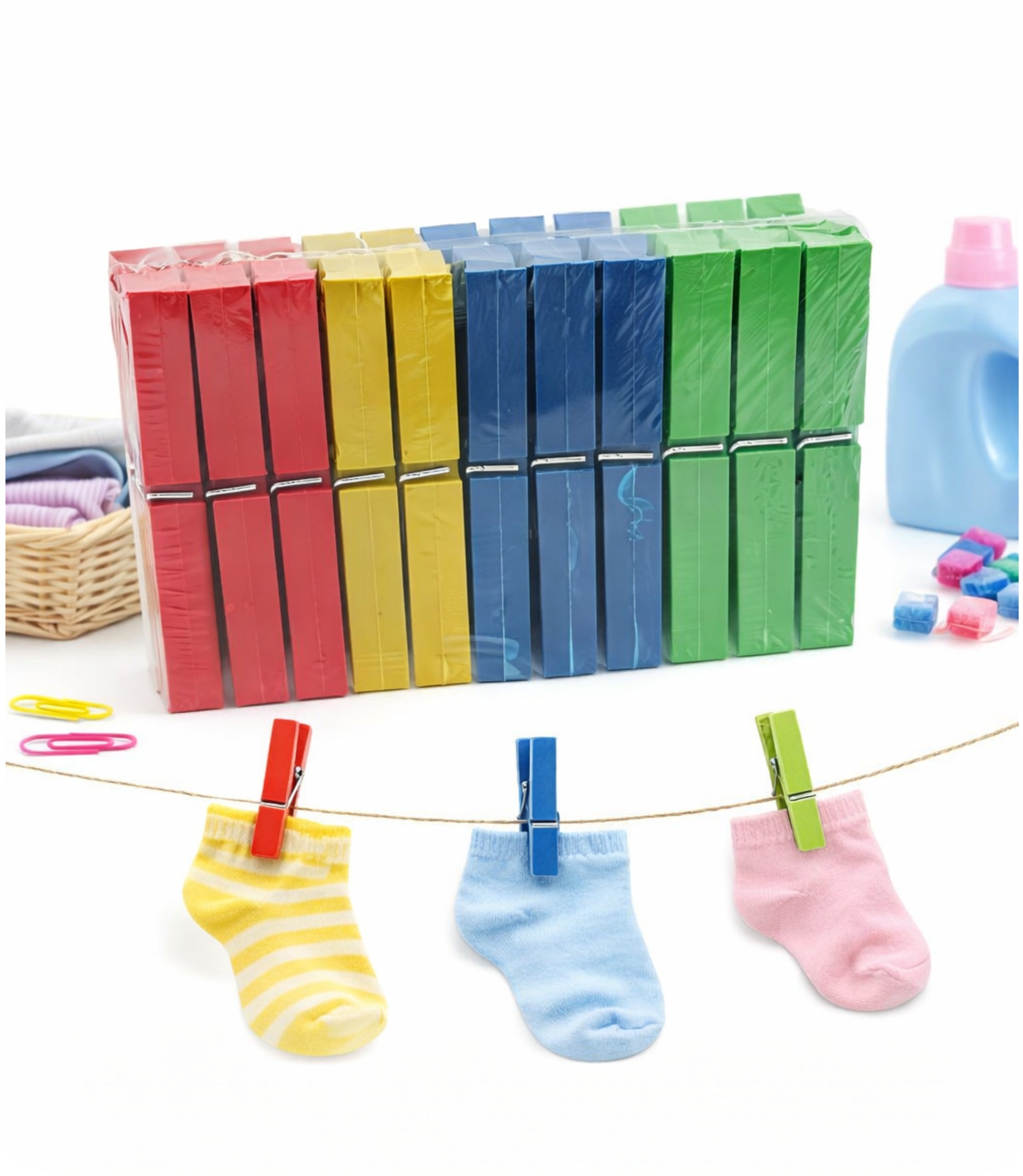 Carlige plastic color 9.3 X 1 cm