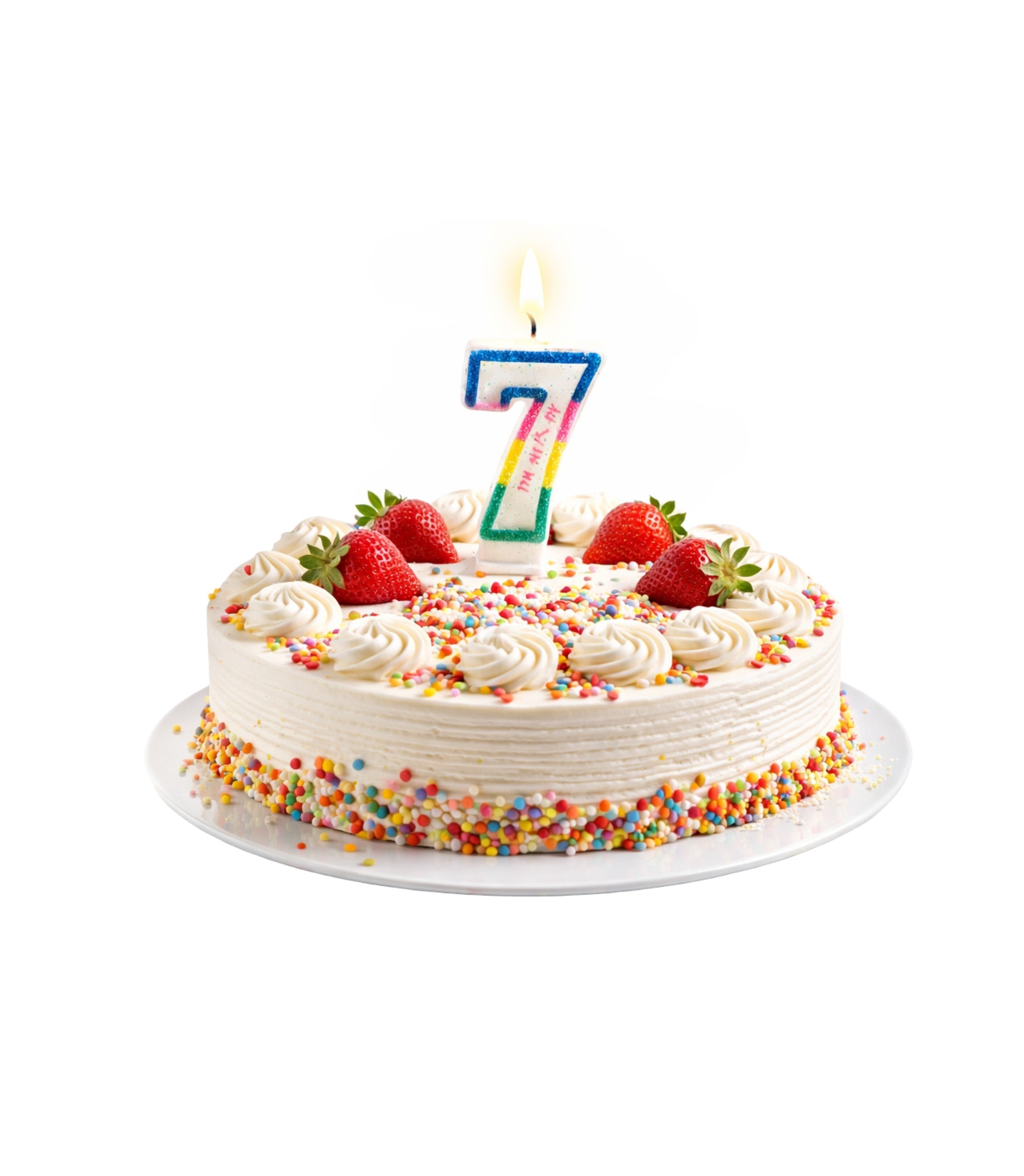 Lumanare cifra 7 pentru tort
