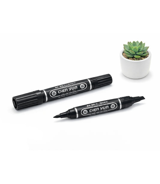 Marker Cu 2 Capete Negru (10 Buc/Cutie) En-gross