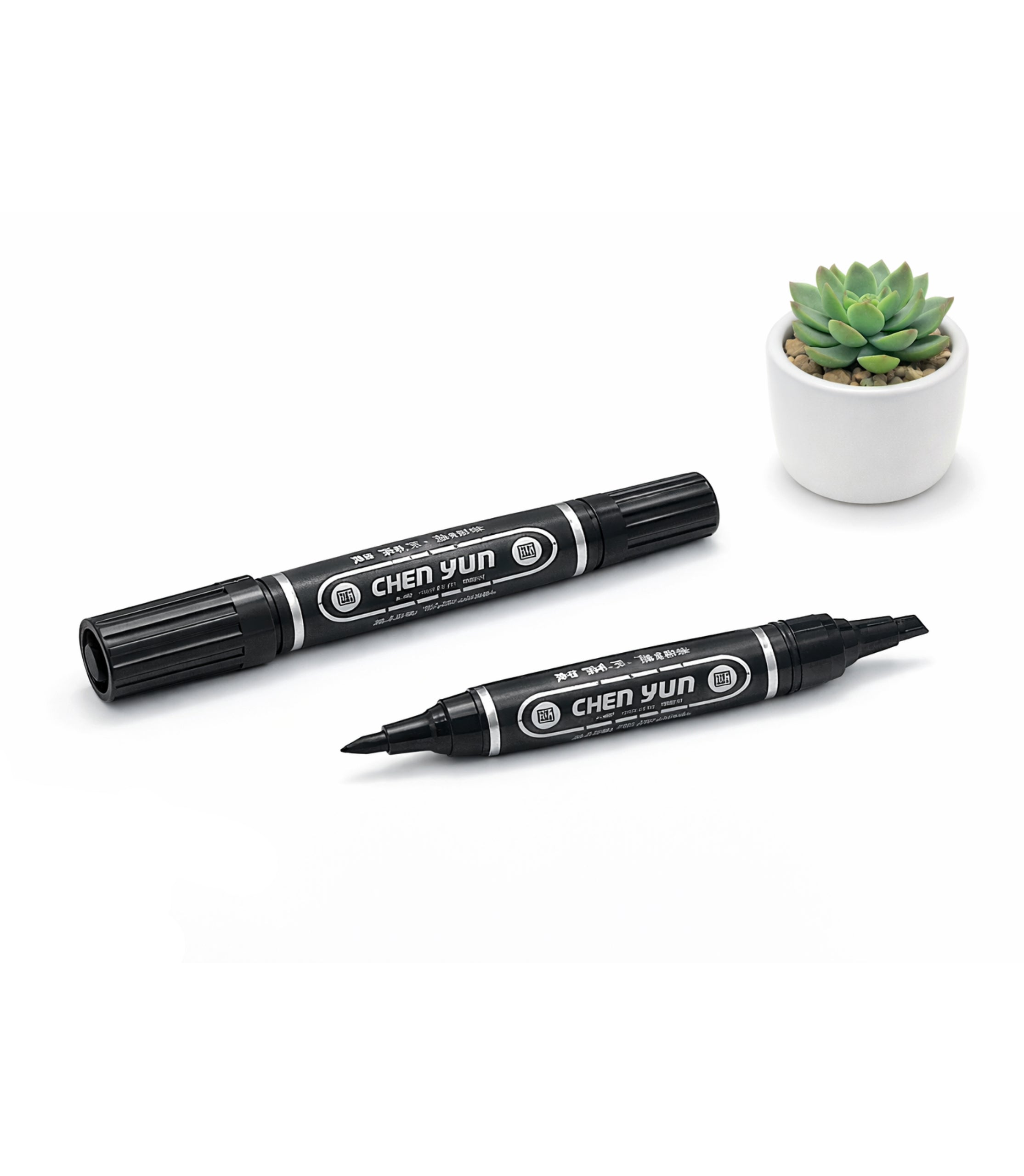 Marker Cu 2 Capete Negru