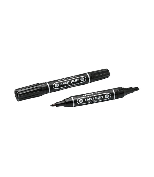 Marker Cu 2 Capete Negru (10 Buc/Cutie) En-gross