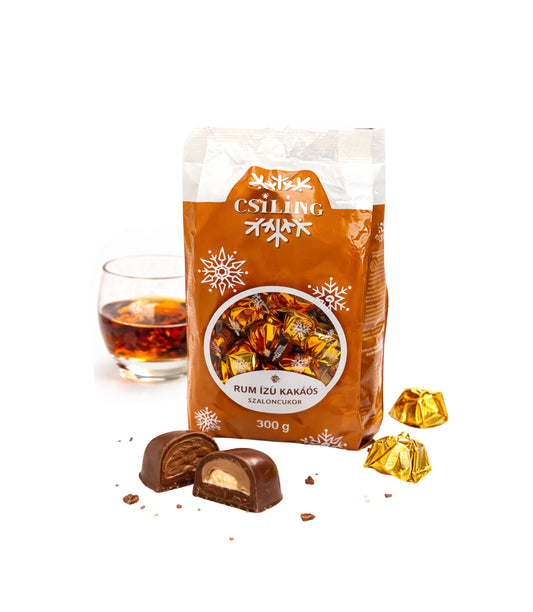 Bomboane De Pom Csillng Rum Izukakaos Szaloncukor 300g – Aroma De Rom Si Cacao ( 14 Buc/Bax) En-gross