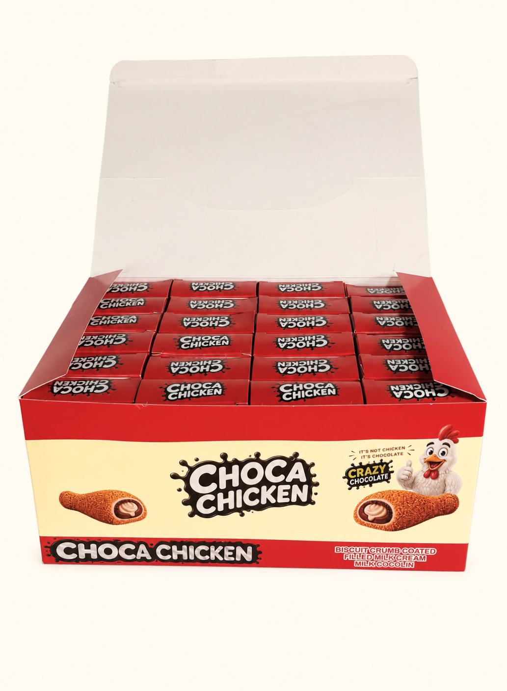 Choca Chicken Chocolate Biscuit Crumb Coated (24 Buc/Cutie) En-gross