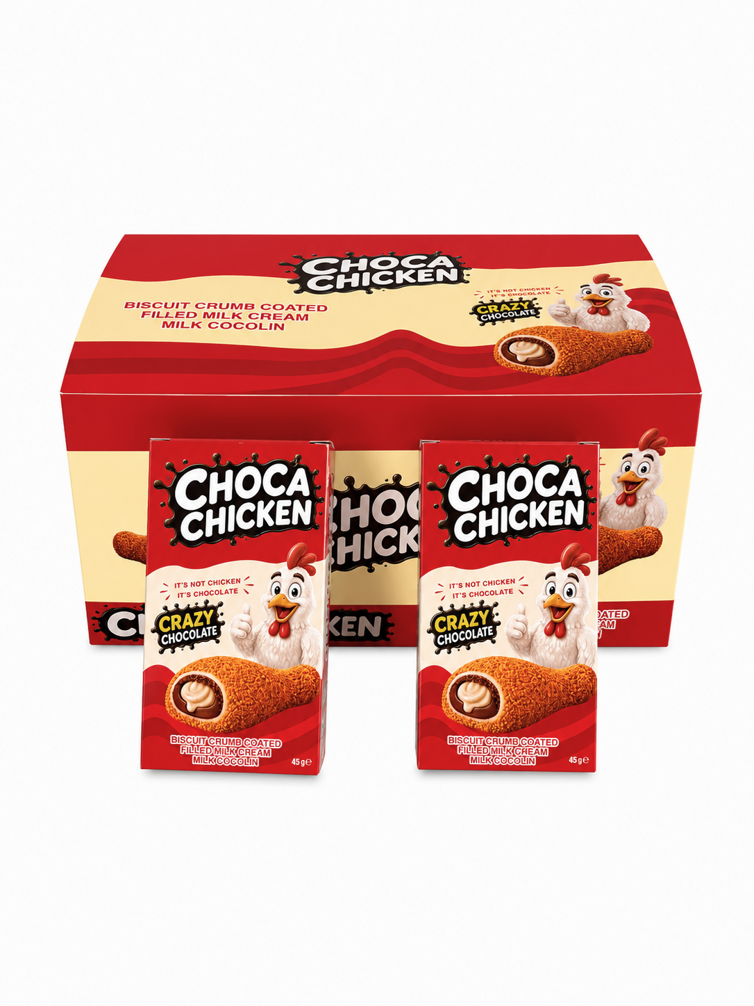 Choca Chicken Chocolate Biscuit Crumb Coated (24 Buc/Cutie) En-gross