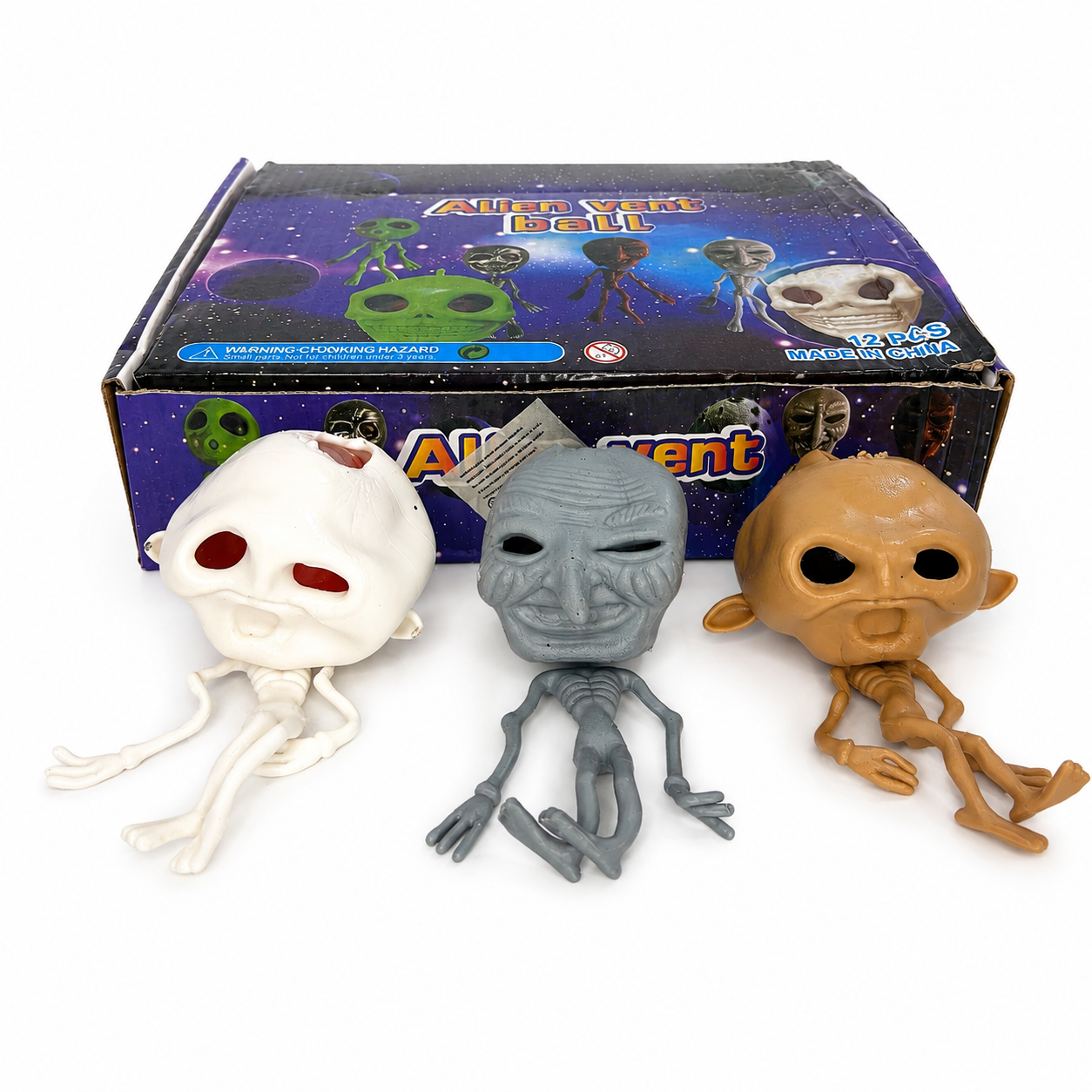 Jucarie antistres Alien cu schelet 12buc/cutie
