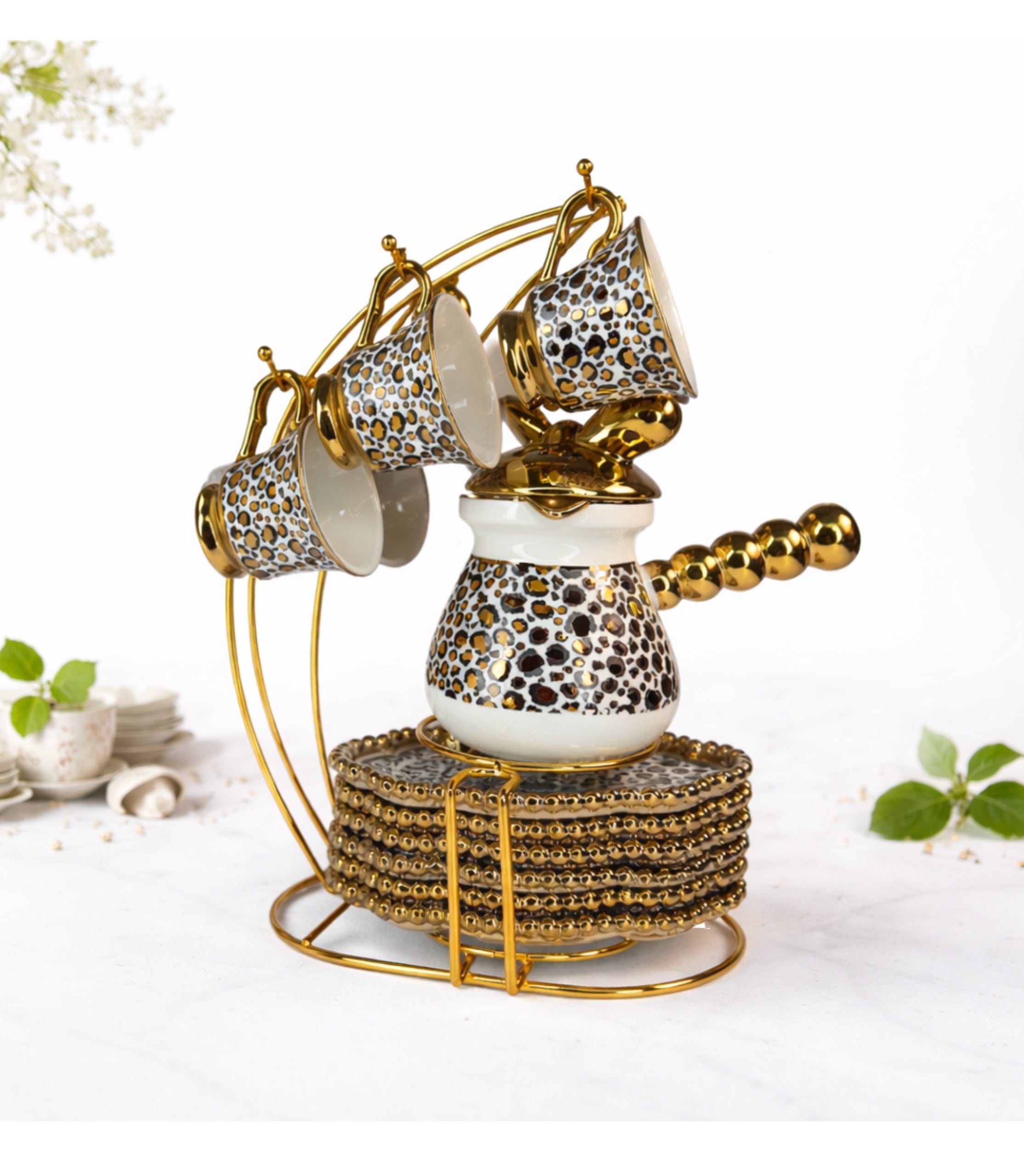 Set Pentru Cafea Turceasca Auriu Ghepard