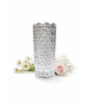 Vază Din Sticlă Transparentă Cu Model Diamant 20 cm