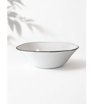 Set 6 Boluri Arcopal Albe Cu Margine Neagră 9.5 inch