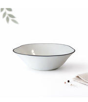 Bol Alb Cu Margine Neagră 7.5 inch