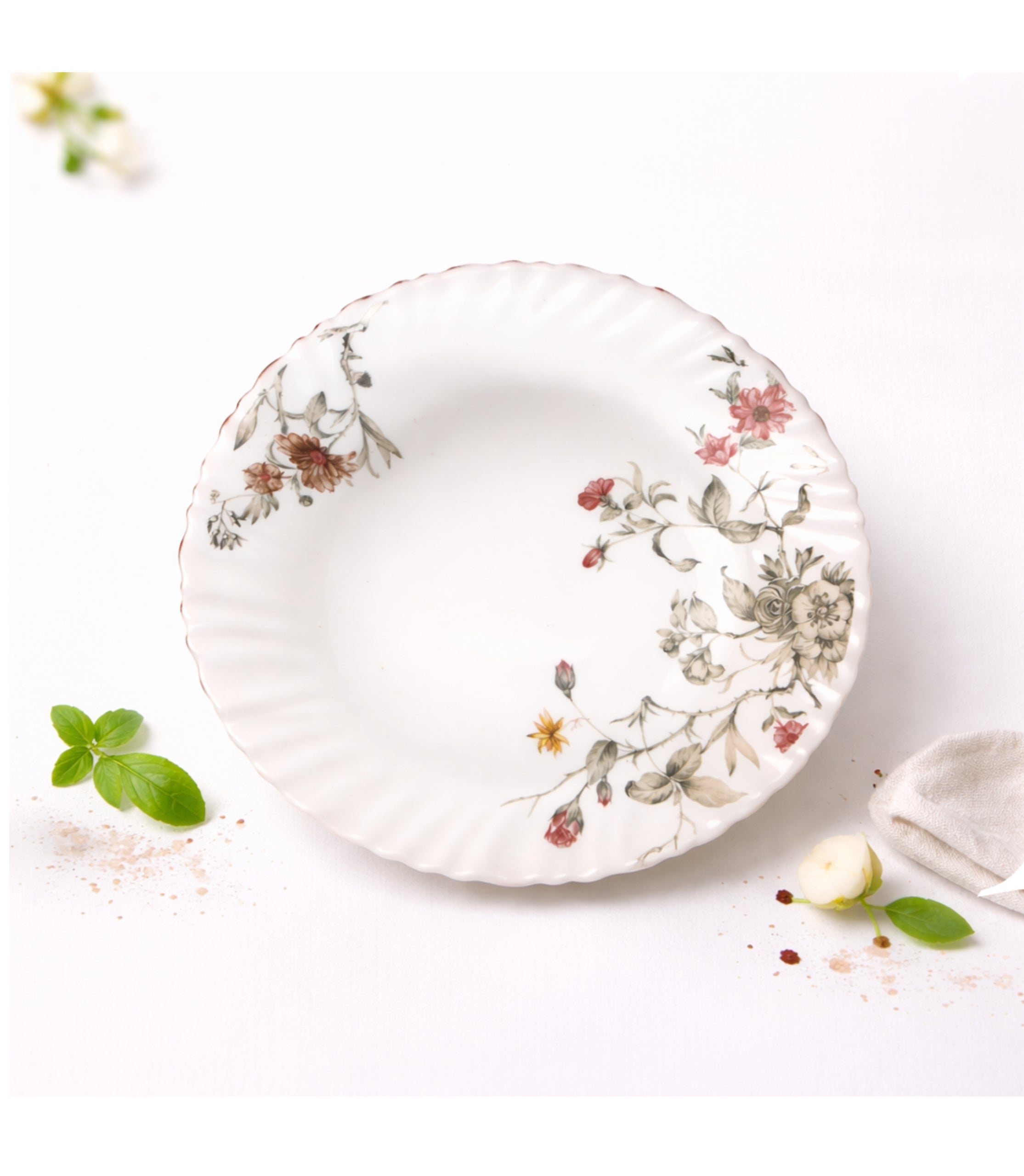 Farfurii Arcopal Cu Model Floral 7.5 inch