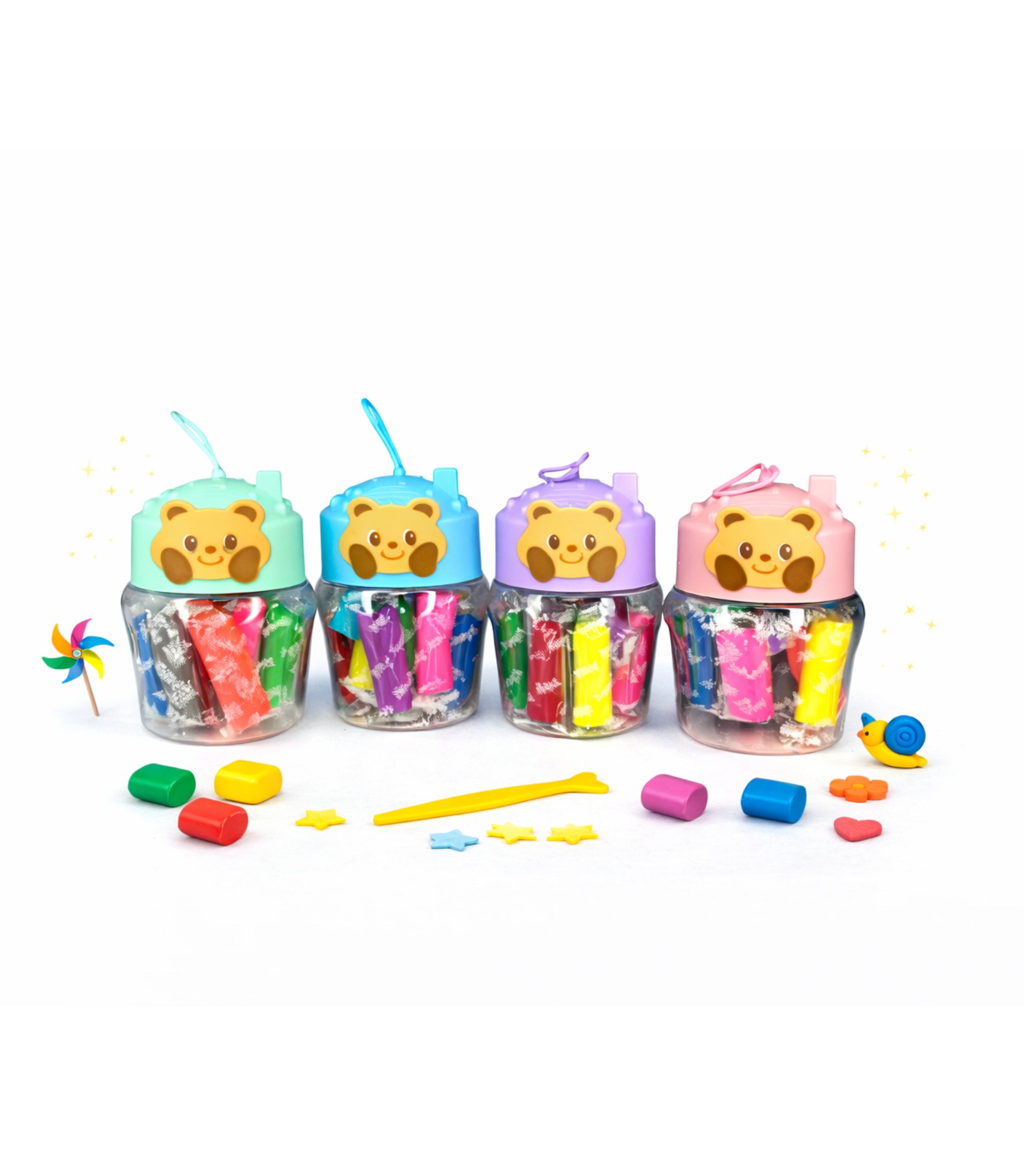 Set Plastilină Colorată Cu Ursuleț Și Accesorii