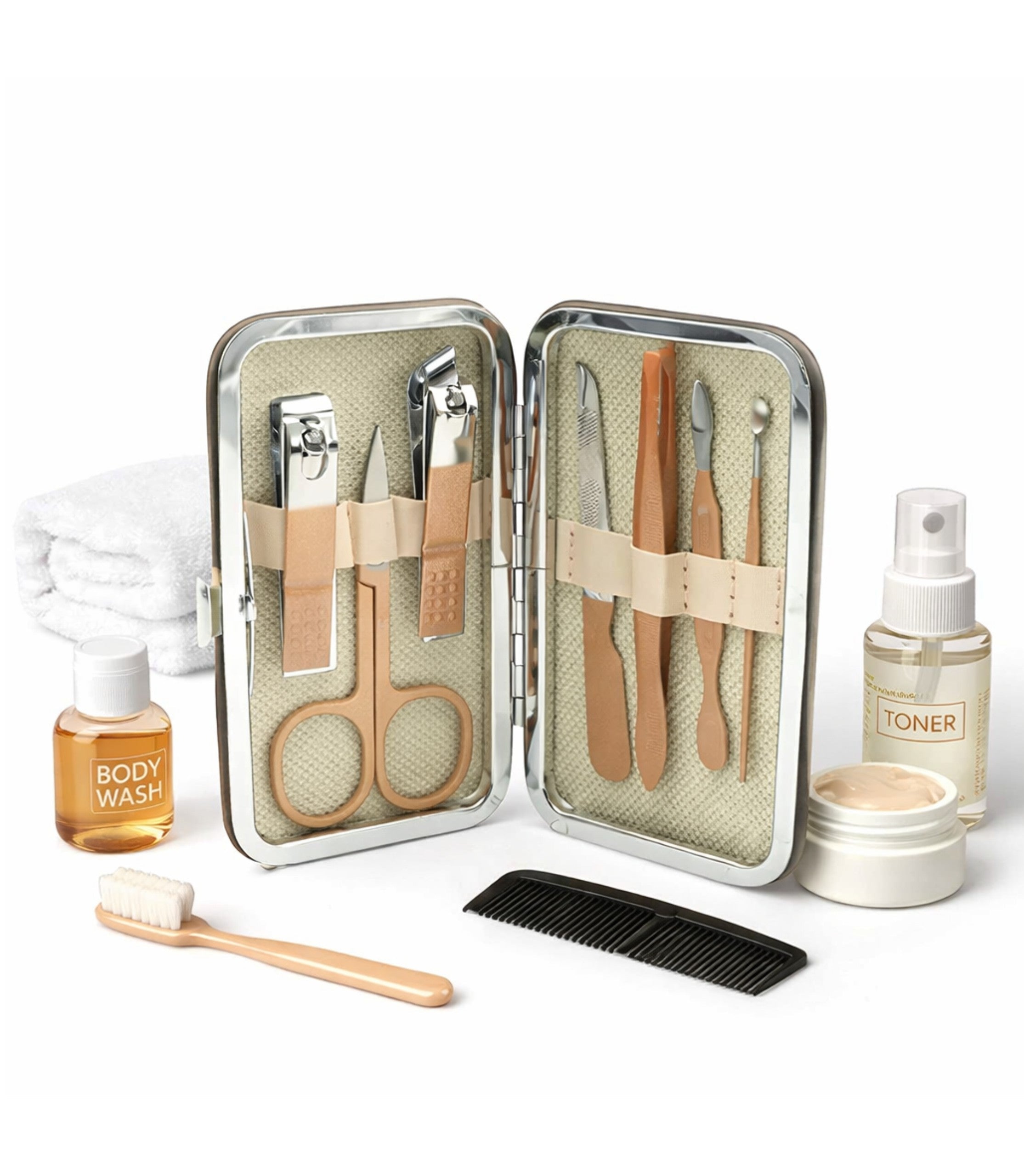 Trusa 7 Piese Manichiura & Pedichiura Crem 12 truse/set