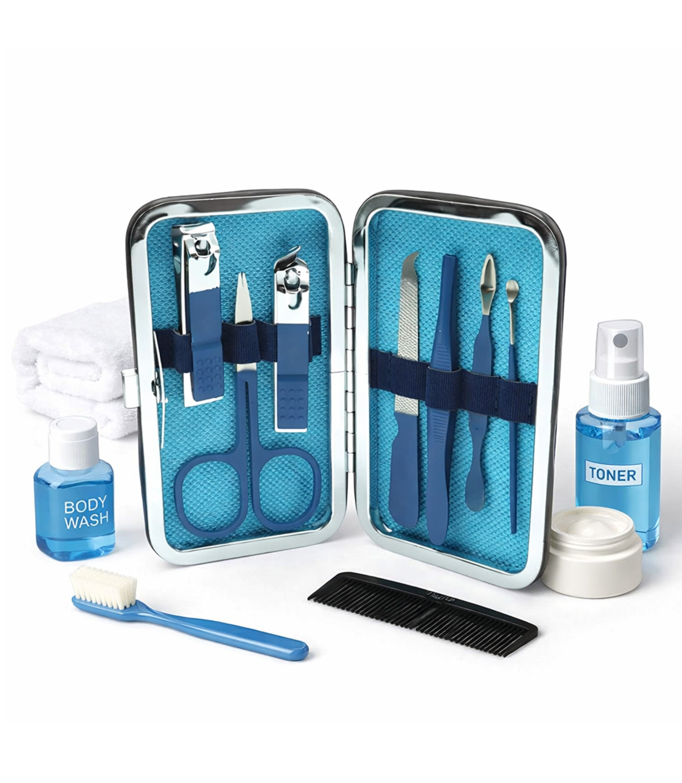 Trusa 7 Piese Manichiura & Pedichiura Albastru 12 truse/set